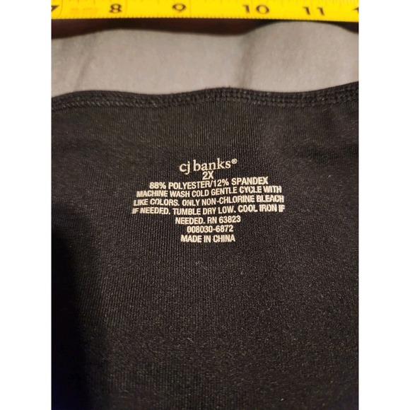 CJ Banks Casual‎ Cargo Drawstring Pants Size 2X Black Stretch - Picture 6 of 6